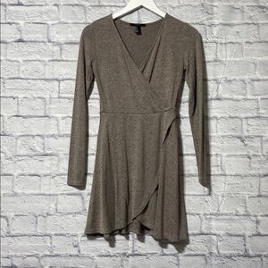 Forever 21 Brown Wrap Mini Dress
